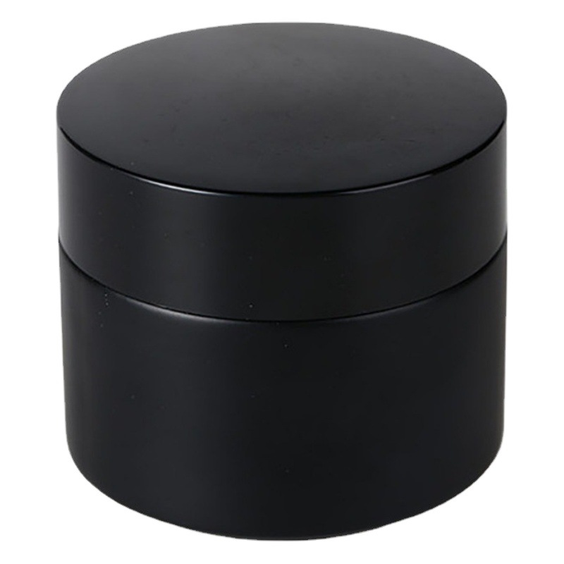 Botella de crema de cristal negro puro botella de crema cosmética opaca 20g30g50g botella de crema facial 5g10g tarro de crema de ojos