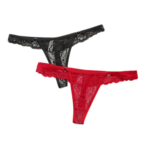 Cross-border lace pure lust style fashion new thong women's sexy pure cotton crotch breathable quick-drying seamless underwear