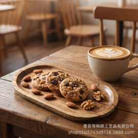 跨境木质复古桌面香薰蜡烛摆件托盘玄关钥匙收纳盘饰品置物盘