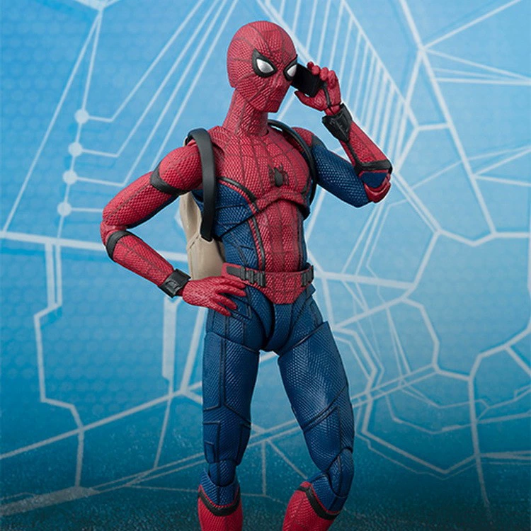 Фигура-акционная (SHF) Spider-Man, 15 см, подвижная позируемая фигурка с рюкзаком