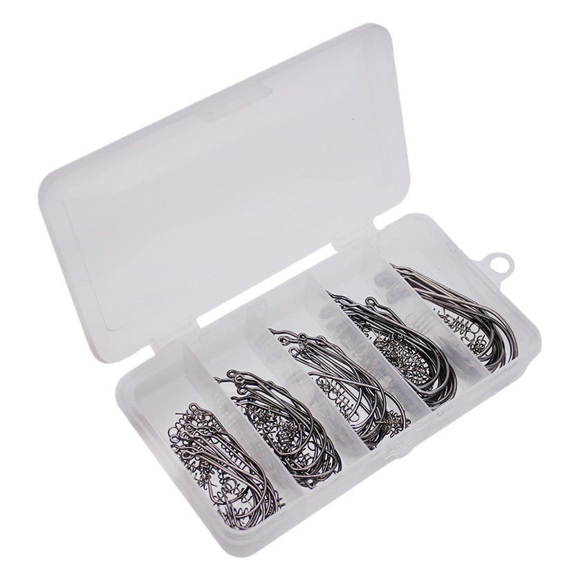 Weihe Sports Crank Hook Lock Needle Set 50 Pieces Soft Bait Single Hook Soft Maggot Soft Fish Hook Texas Rig Accessories Wholesale