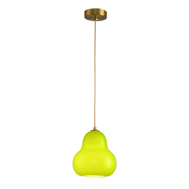 Dormitorio lámpara de noche lámpara de techo de estilo crema francés forma de una sola cabeza en forma de pera de cristal de restaurante lámpara de techo