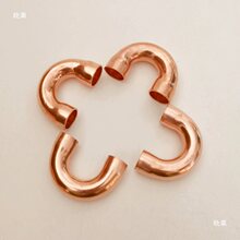 浙江省180度紫铜半圆管焊接小U型管扩口红铜U弯头10-42mm