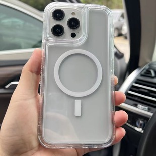 NEW NEW TRansPaRent Magnetic R3 11P 12proMAX 13MINI,14PRo IP15 PRotective Case