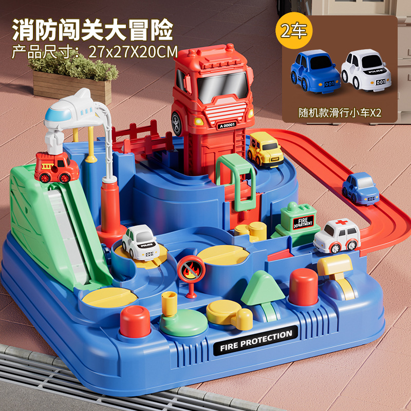 Firefighting edition [extra large size] adventure challenge + 2 vehicles (english color box)