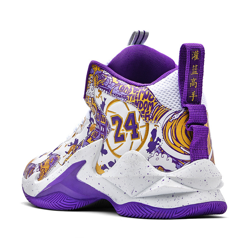 Sapatilhas de basquetebol homem cano alto sneakers respiráveis antiderrapantes_voghion.com