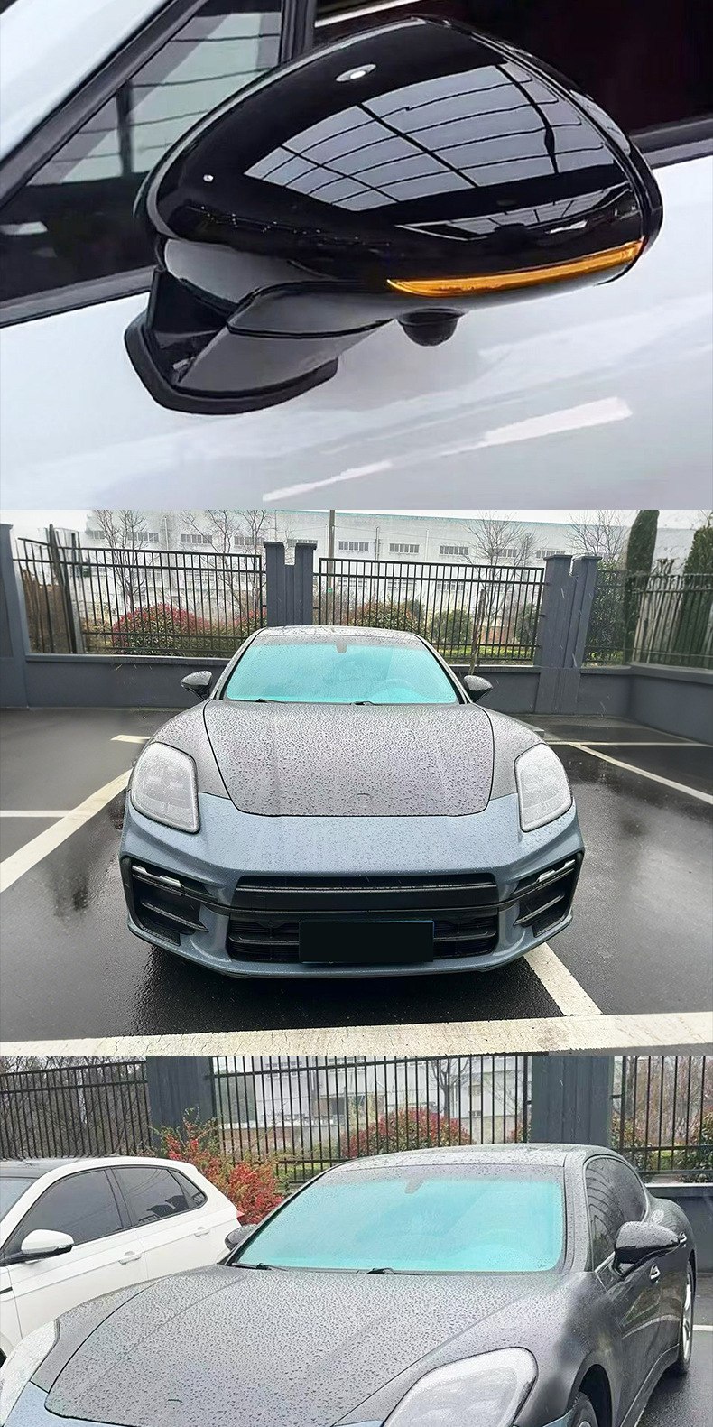 Suitable for Porsche Panamera 970 Upgrade to 976 Large Body Kit, Pp Material Front Bumper and Rear Bumper Large Body Kit