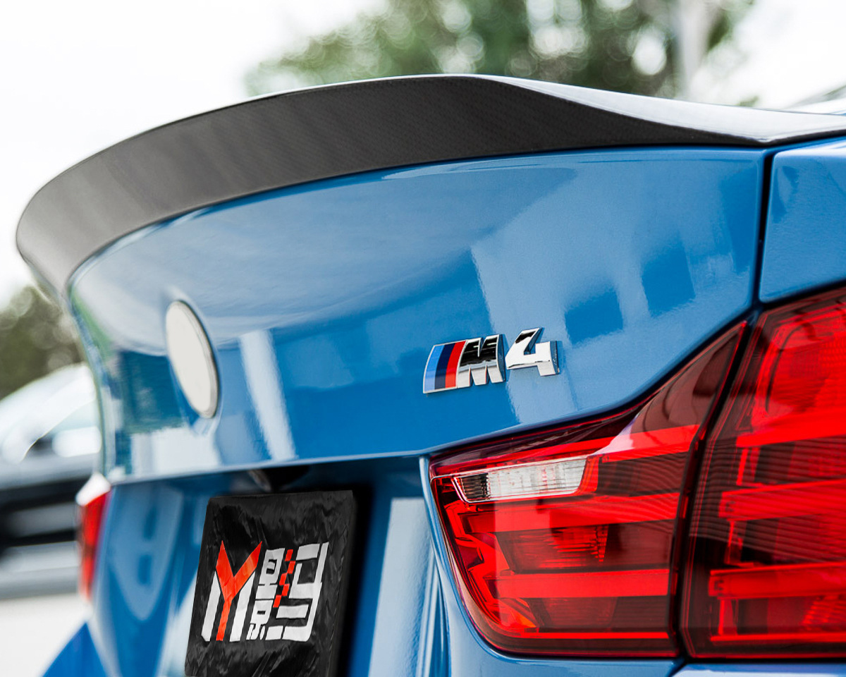 Suitable for Bmw F80/F82/M3/M4 Carbon Fiber Rear Wing Top Wing Rear Spoiler Mp Fixed Wing Without Drilling