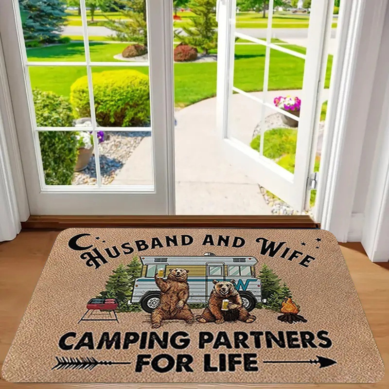 Alfombra de franela estampada, estilo playa, antideslizante, resistente a la suciedad, resistente al desgaste, alfombra para la entrada, dropshipping transfronterizo Y2.