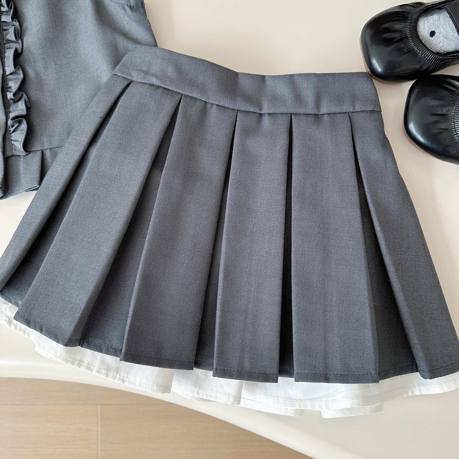 2024 Nuovo autunno coreano scuola media superiore stile gilet camicia gonna set 67650 per ragazze_voghion.com