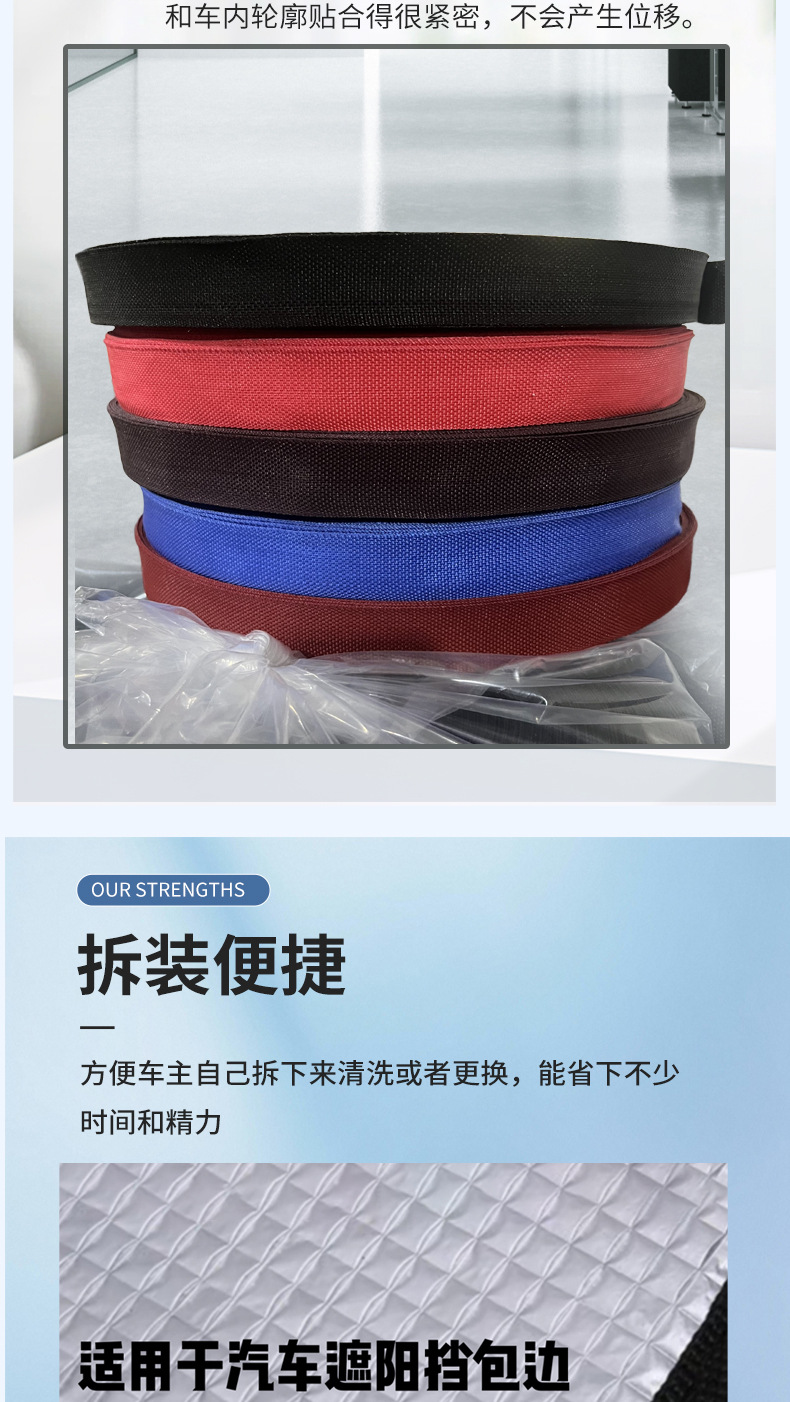 Webbing Car Floor Mat Edging Strip Sun Visor Edge Banding