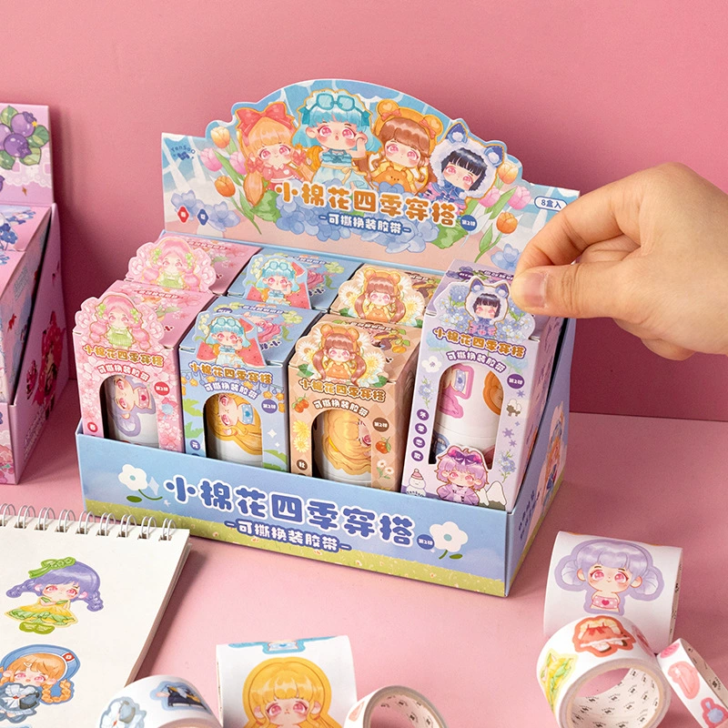 Cotton cartoon paper tape, creative decorations, scheduler