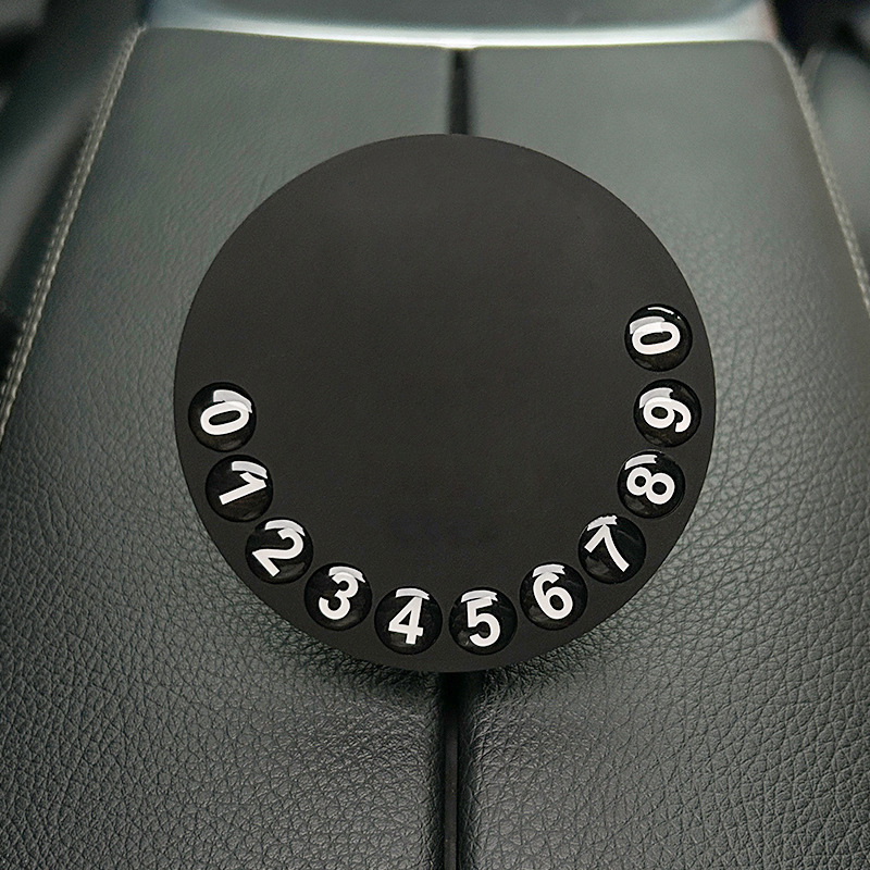 Tarjeta de estacionamiento temporal de dibujos animados de automóvil, matrícula de desplazamiento de automóvil privado de alta calidad creativa y linda, número de teléfono de automóvil móvil