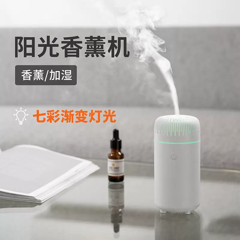 5V车载香薰机 办公家用空气精油加湿器七彩氛围灯 桌面补水扩香机