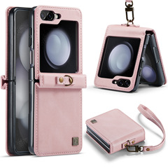 適用三星Z Flip5手機殼插卡Z Flip4/W23 Flip支架翻蓋式保護皮套