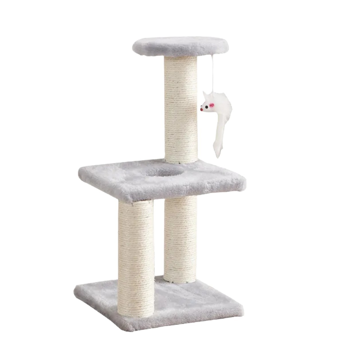 Transfronterizo pequeño gato escalada marco de seda vertical tres columnas de tres capas columna de garra de gato de tamaño medio simple gato salto plataforma gato agarre juguete