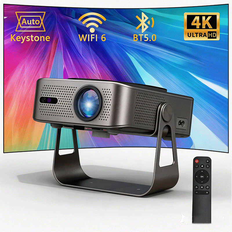 2026 New Overseas Version Projector for Home Use in Bedroom, Ultra-High Definition 1080P, Cross-Border, Multi-Language, Source Manufacturer