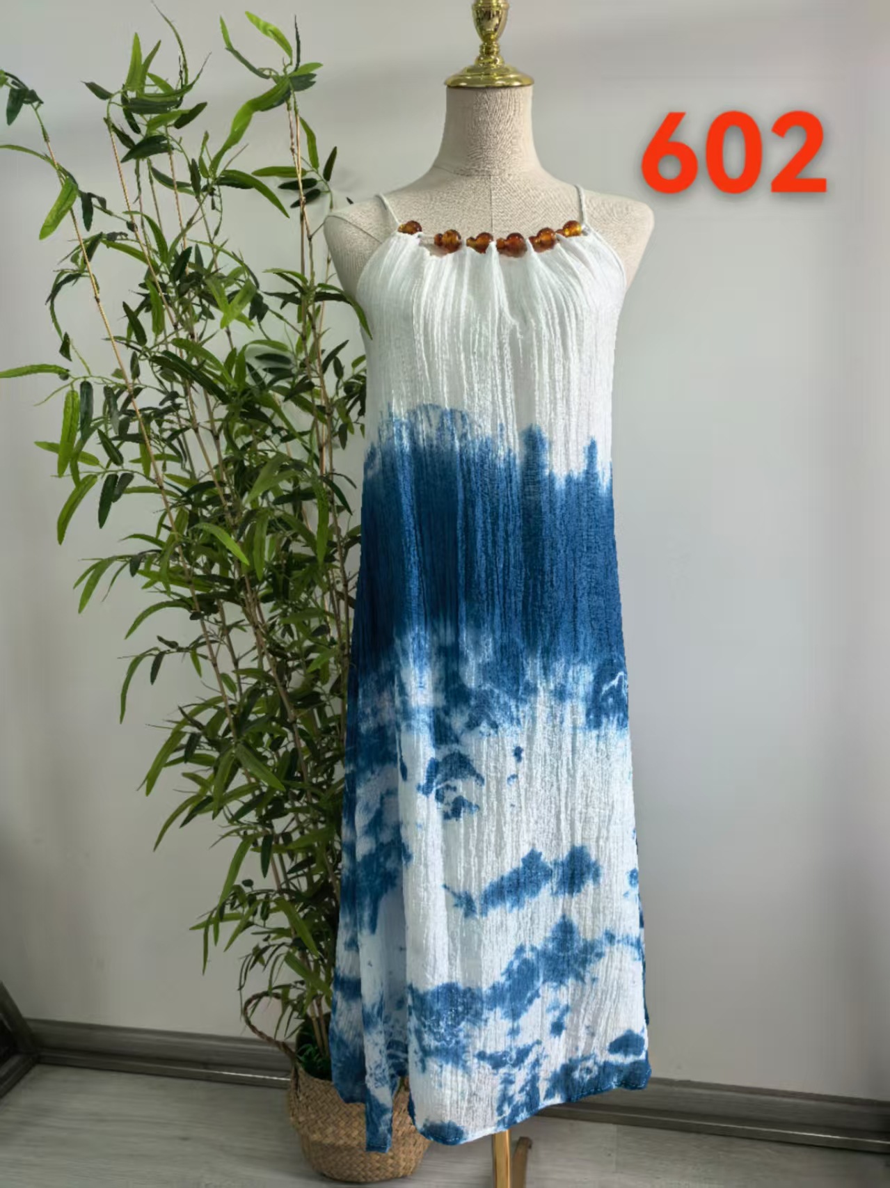 Tie-dyed suspender skirt 602 (half-dyed)