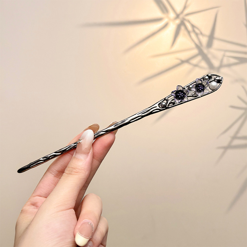古风西湖会发光的宫灯发簪女金属灯笼发髻凉亭盘发簪子中秋节头饰|undefined