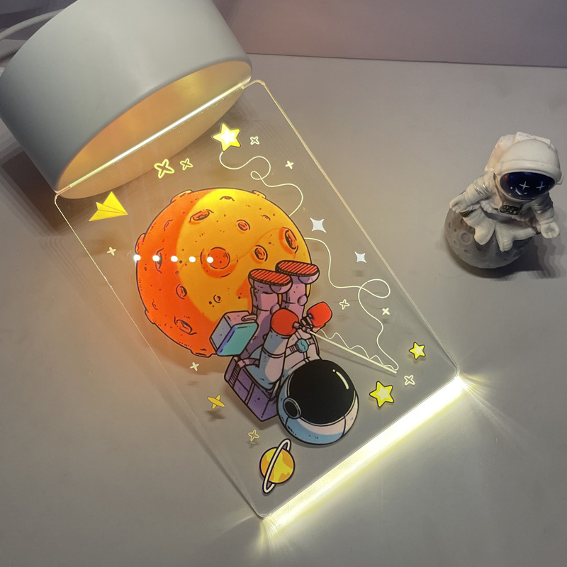 Acrílico impresión en color 3D luz de la noche creativa LED lámpara de mesa lámpara de noche dormitorio atmósfera lámpara chica corazón regalo de cumpleaños