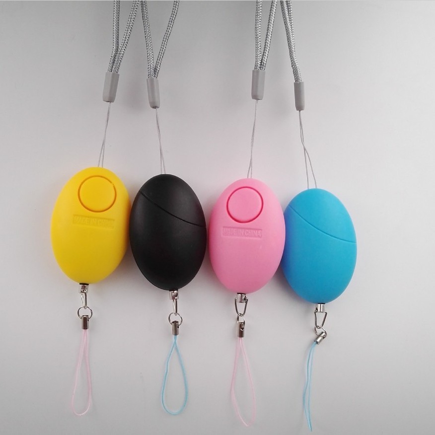小巧便携蛋形个人防身报警器女士电子防狼警报器钥匙扣挂件高分贝