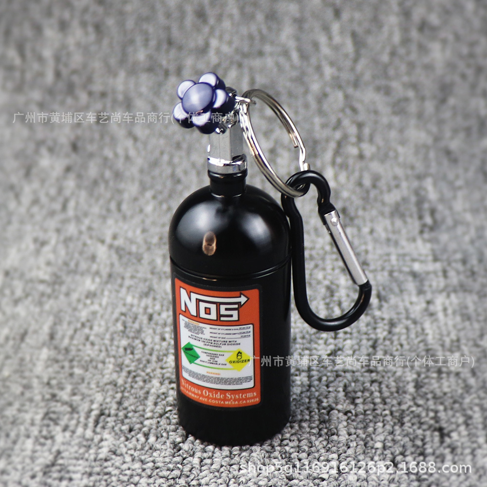 Cross-border NOS nitrogen gas bottle portable ashtray keychain multifunctional outdoor mini medicine bottle sealed can pendant