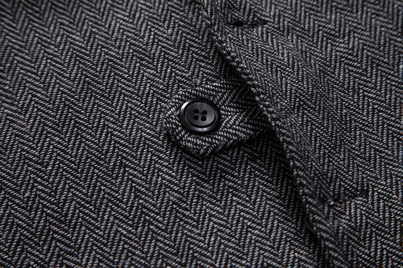 2024 Frühjahr/Sommer neuer Fischgräten-Wollanzug für Herren mit V-Ausschnitt_voghion.com