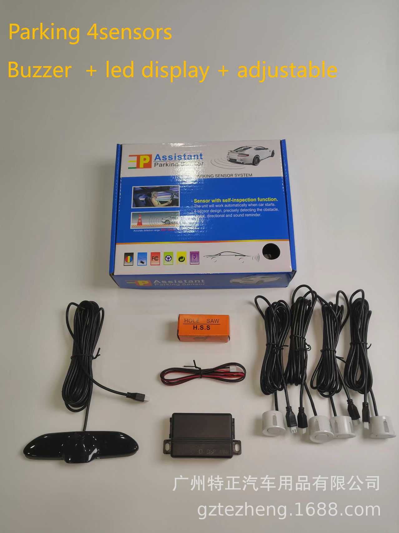Factory Direct Sales Spot Led Display 2/4/6 Probe Crescent Beep Reversing Radar Car Detector