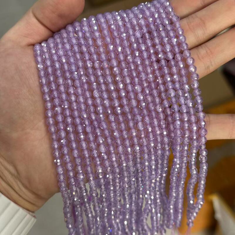 カット面ジルコン散珠彫刻面カラージルコン小米珠小珠玉アクセサリー半製品卸売り|undefined