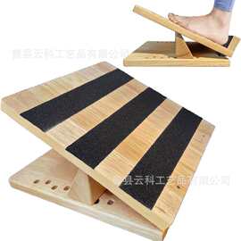 跨境木制用于锻炼深蹲物理治木制运动板斜板小腿拉伸可调倾斜板