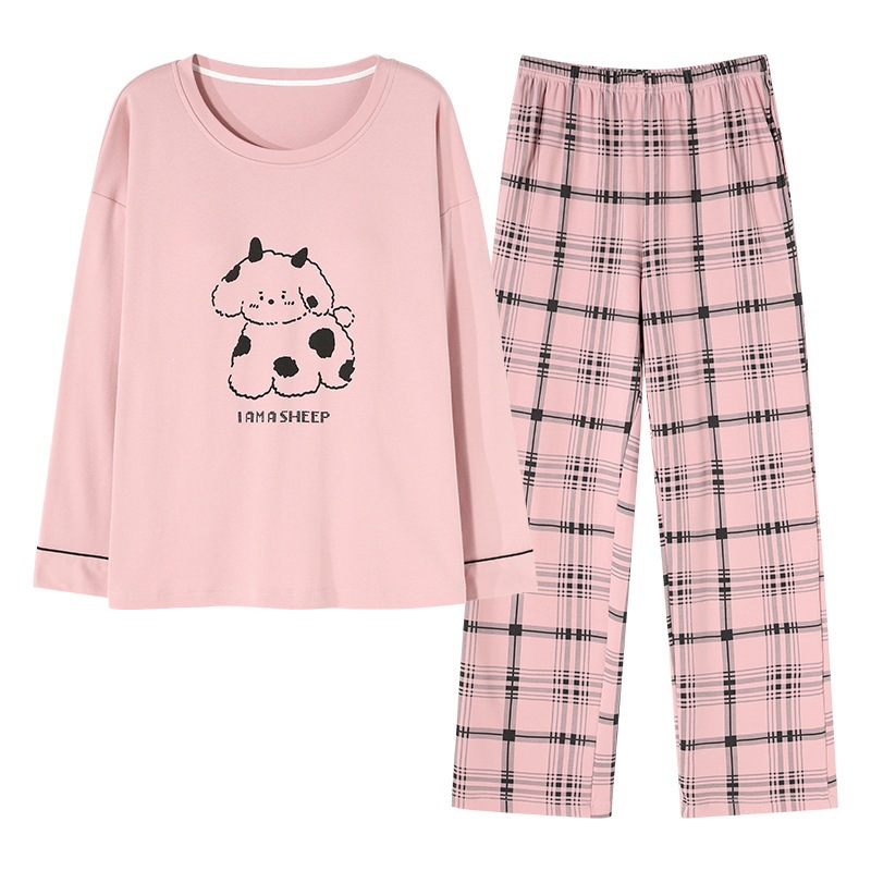 睡衣女春秋款纯棉2026年新款秋冬季甜美可爱休闲可外穿家居服套装