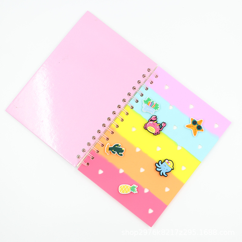 Cartoon creativo transfronterizo mar suave silicona cuaderno lindo diy cuaderno de notas portátil estudiante