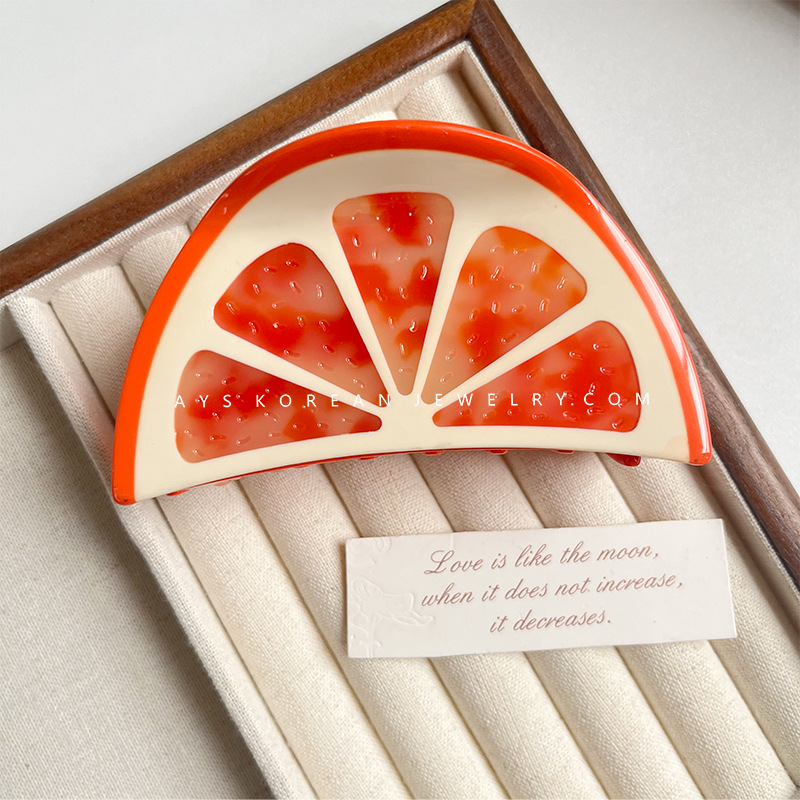 Acetic Acid Material Cute Sweet Women's Splicing Fruit Acetic Acid Hair Clip Hair Claws