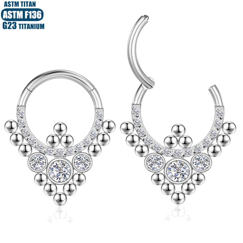 Pointed labret stud close-up product detail