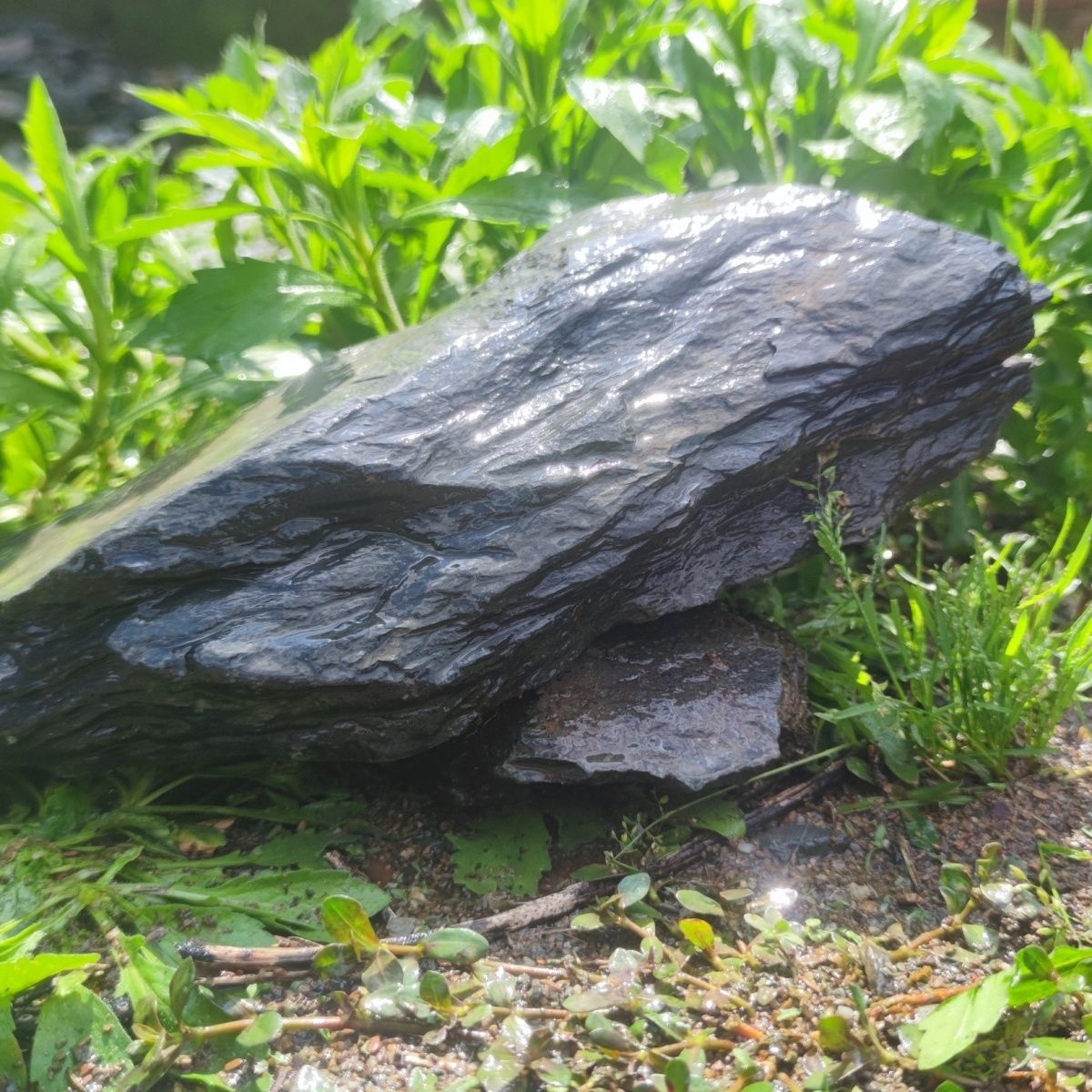溪流片石造景晒台鱼缸景观原生岩石片生态野采天然石头高级