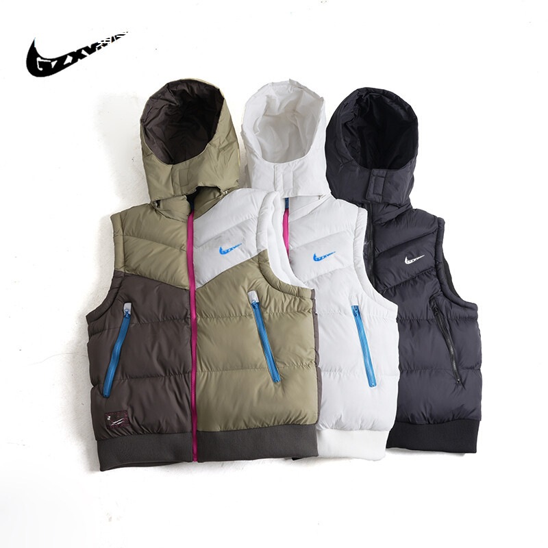 Cross-border trendy brand cotton vest, American style, unisex, reversible for fall and winter, warm, stylish, hooded, and windproof outerwear jacket Cross-border trendy brand cotton vest, American style, unisex, reversible for fall and winter, warm, stylish, hooded, and windproof outerwear jacket