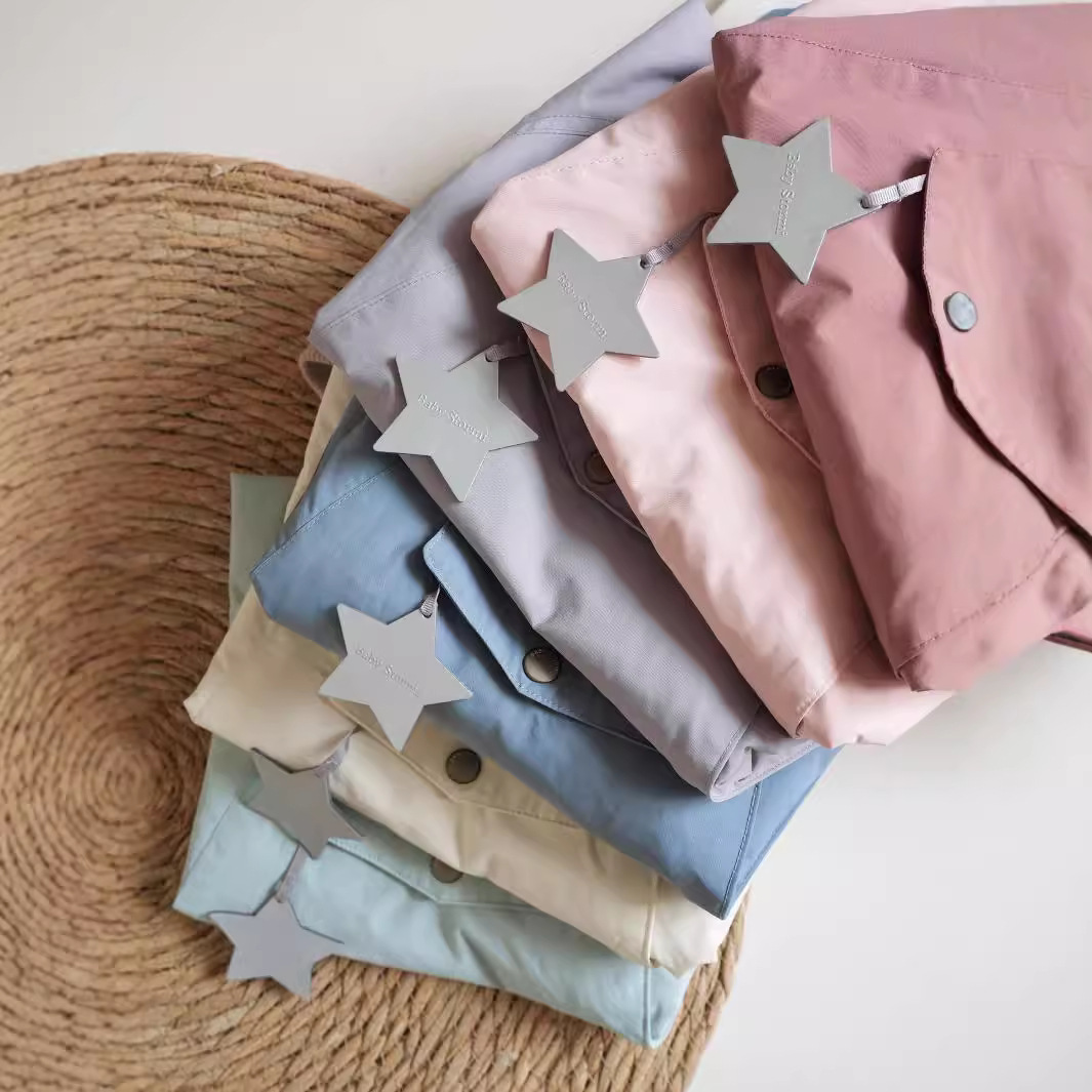 어린이 엘프 모자 윈드 브레이커 코트 2024 봄과 가을 새로운 소년과 소녀  방수 방풍 러스크 옷