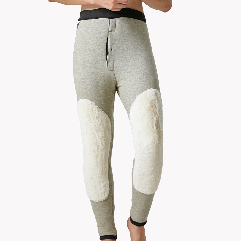 加工されたカスタムウールパンツメンズサーマルパンツ厚みのあるベルベット中高年カシミア冬東北極厚綿パンツ|undefined