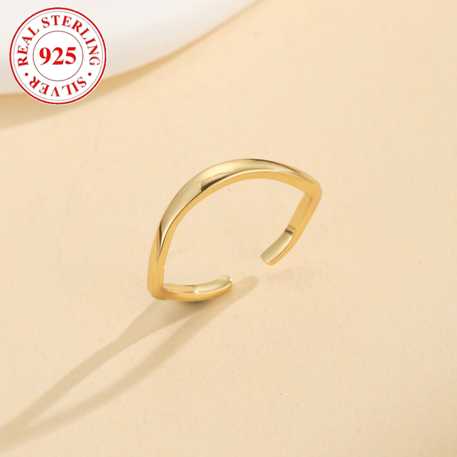 Women's Gender Hot Selling S925 Sterling Silver Irregular Opening Adjustable Women's Toe Ring Beach Foot Ring