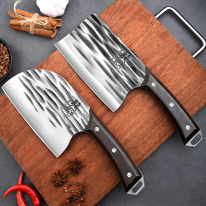 Kit de cuchillo de cocina forjado cuchillo de cocina afilado cortar doble uso cuchillo de corte de carne de cocina por defecto Pylace