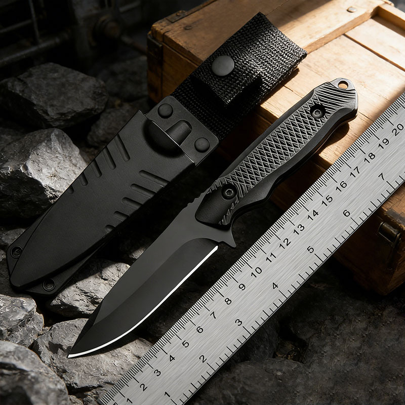 Hot-Selling Integrated Blade High-Hardness Self-Defense Straight Knife Outdoor Knife Camping Portable Knife Sharp Portable Fruit Knife Tool