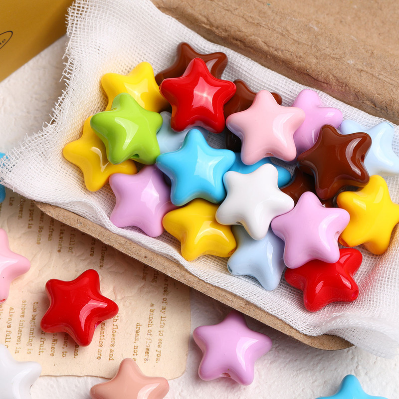 Colorful Acrylic Five-Pointed Star Beads with Vertical Holes, Star Loose Beads, Handmade DIY Jewelry Bracelet Pendants, Beading Accessories Colorful Acrylic Five-Pointed Star Beads with Vertical Holes, Star Loose Beads, Handmade DIY Jewelry Bracelet Pendants, Beading Accessories
