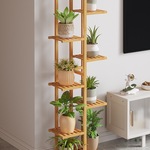 2025新款置物阳台花架子客厅落地式实木室内竹多层植物多肉花盆托