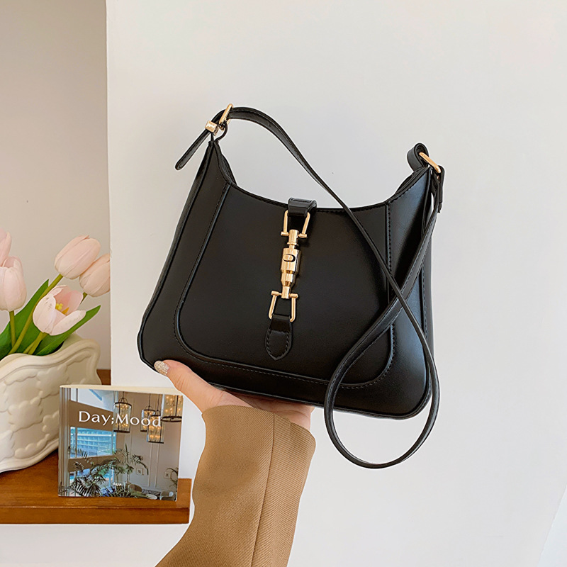 Bolsa de hombro de costura de estilo artístico de bloqueo de moda fresca bolsa de hombro de color sólido simple bordado hilo bolsa de mensajero Bolsa De mujer moda