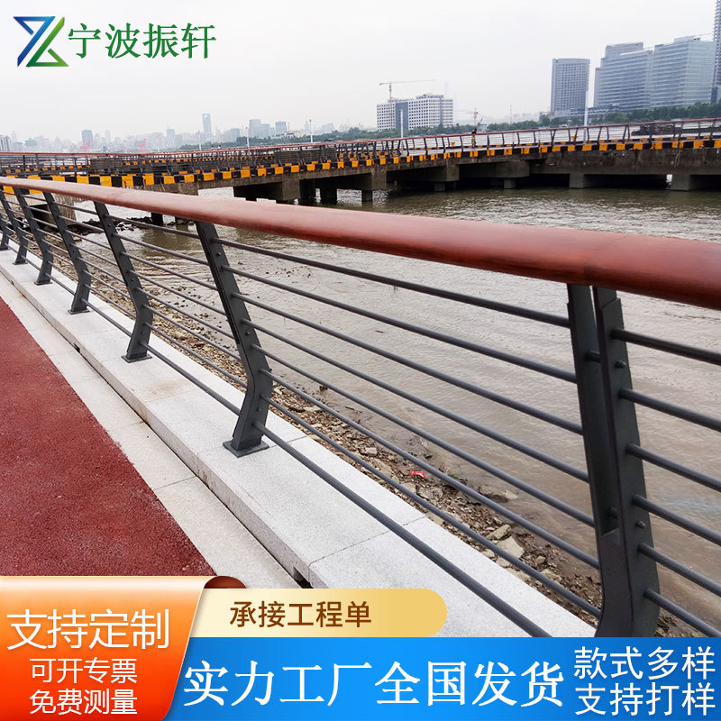 桥梁护栏厂家生产防护栏 不锈钢桥梁复合管管锌钢防撞河道护栏