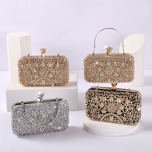 Cross-border new dinner bag European and American ladies handbag diamond-encrusted banquet clutch bag dress evening bag clutch