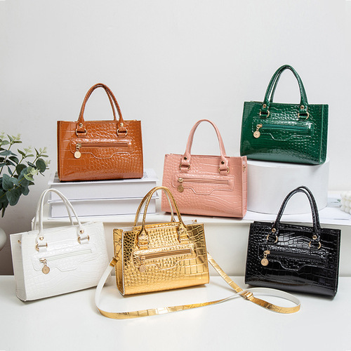 2025 New Fashion Korean Style Trendy Versatile Stylish Single Shoulder Hand Carry Simple Embroidered Thread Texture Bright Bread Bag Can Be Substituted