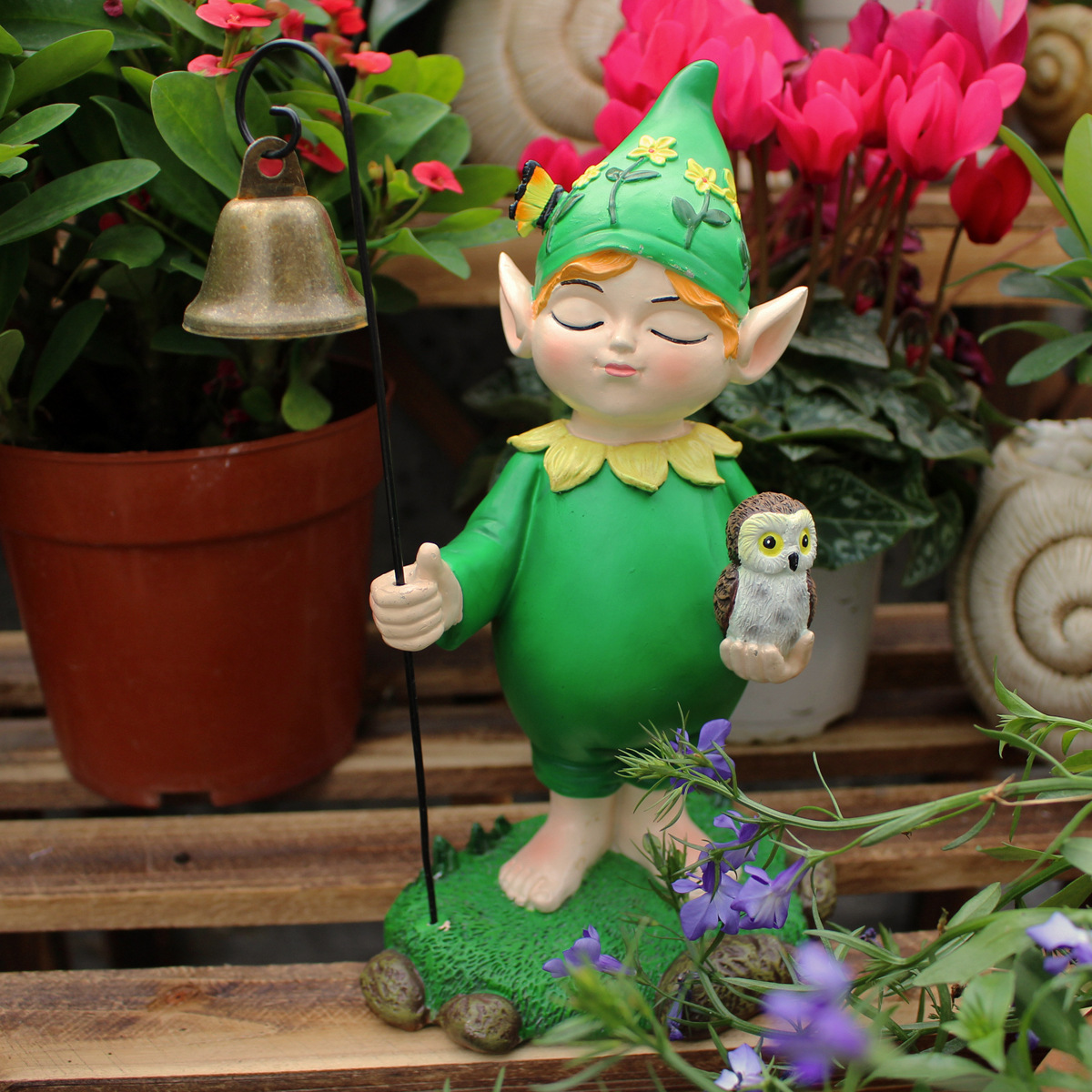  resin crafts Bell dwarf elf ornaments statue dwarf dwarf garden home decoration ornaments