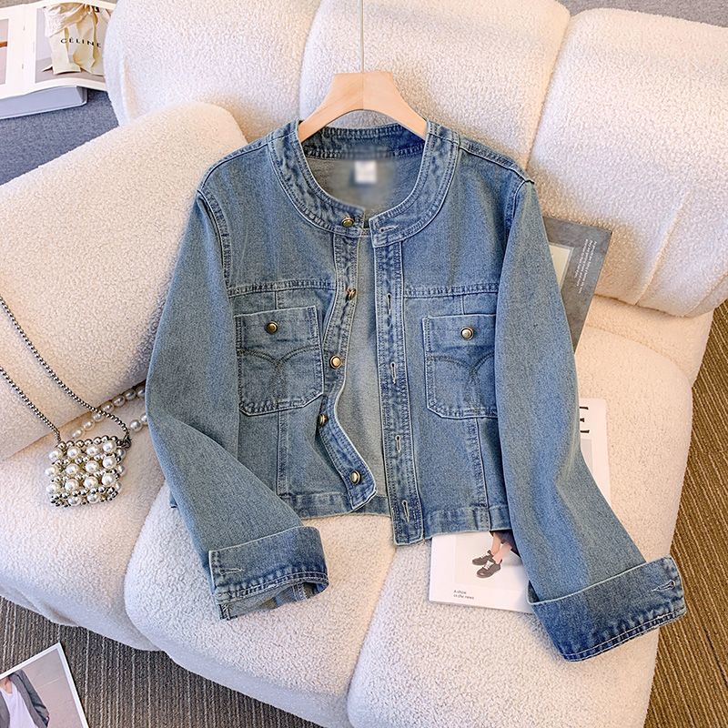 New Popular Denim Jacket for Women Spring 2025 New Loose Slimming Short Jacket Casual Top