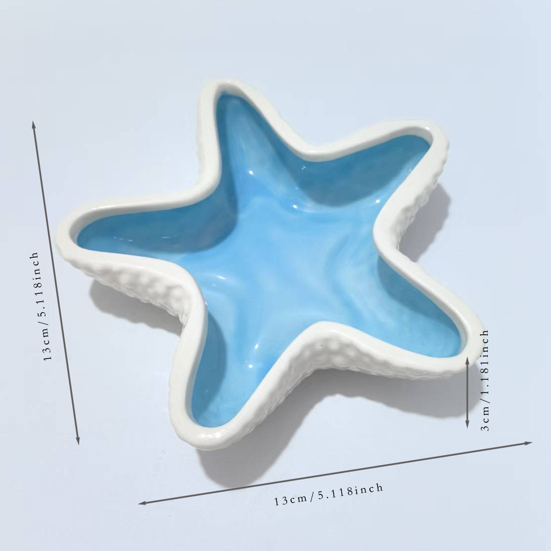 Joyería transfronteriza bandeja de joyería estrella de mar caracoles de cerámica joyería para niñas muestra bandeja para el hogar